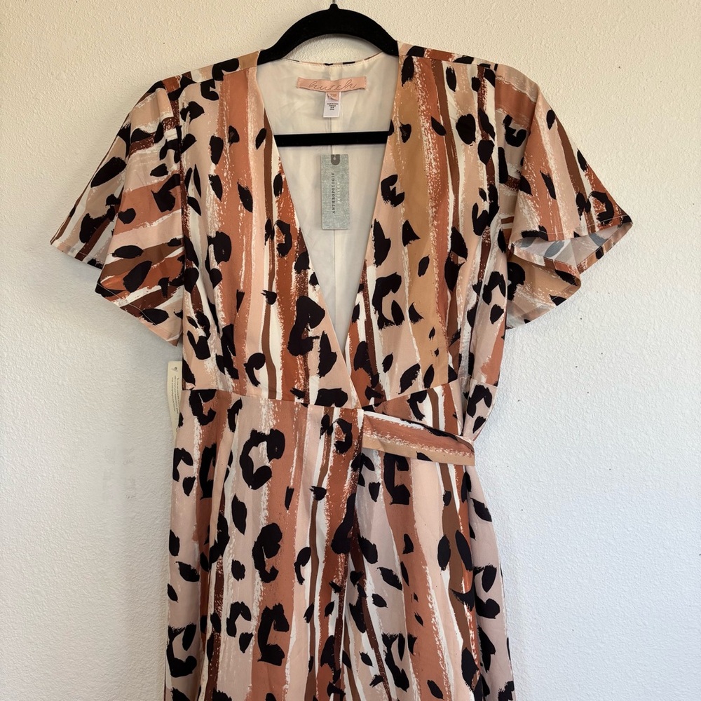 Anthropologie Hutch Blaise Leopard Wrap Dress NWT - Picture 4 of 9